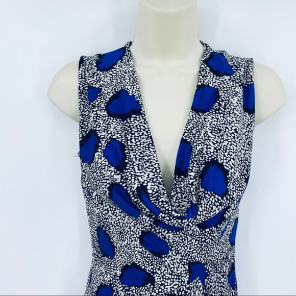 DVF Noe Cheetah Island Blue Diamond dress new 8 - Picture 2 of 6